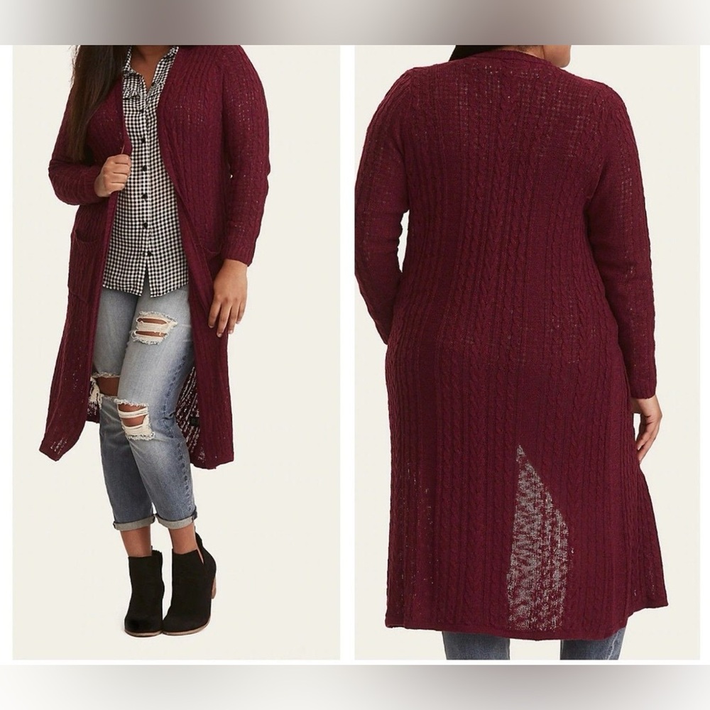 Torrid Deep Burgundy Women's Cardigan